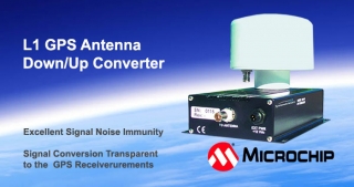 L1 GPS antenna down/up converter, Microsemi